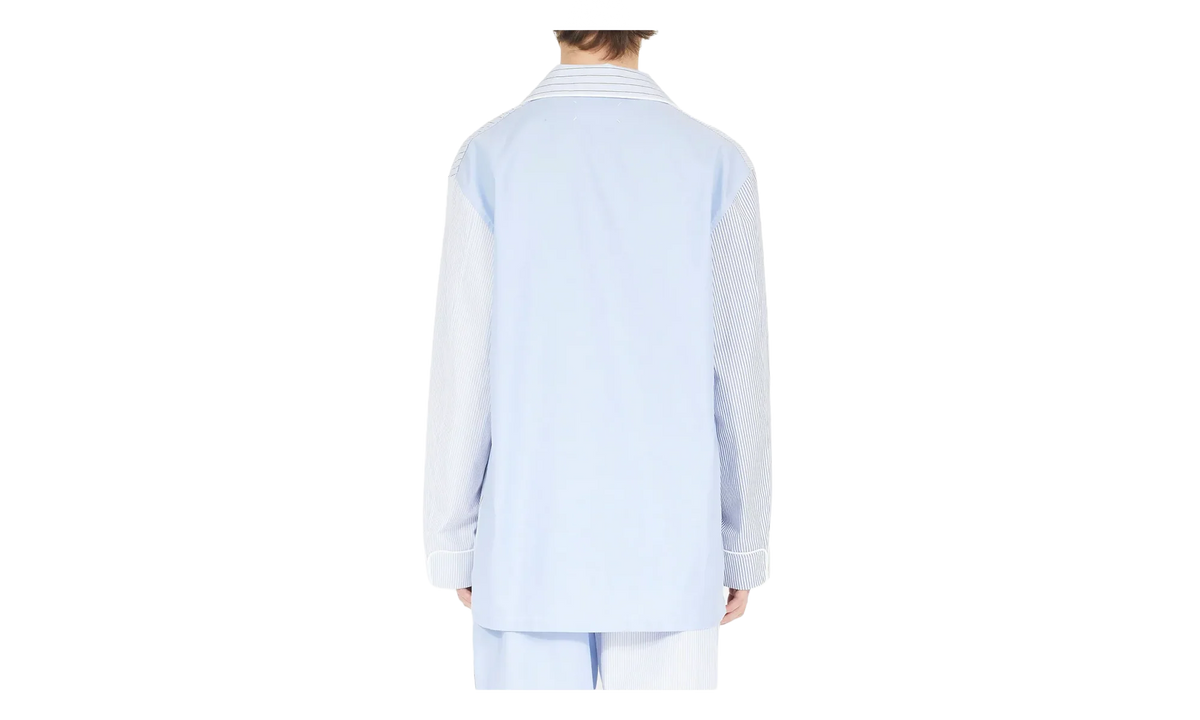 Striped Cotton Pajama Shirt "Light Blue" S50DT0044MTN031961