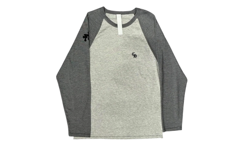 Henley Baseball 3 Cross Patch Long-Sleeve T-Shirt "Grey" CHRM1157