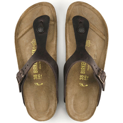 Gizeh Oiled Leather Classic Footbed Sandal in Habana