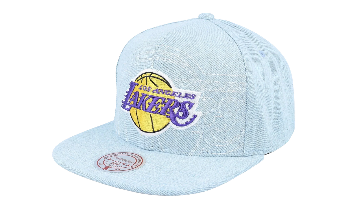 NBA Denim Stitcher Snapback Cap "Los Angeles Lakers - Light Blue" HS9458 LALLTBL