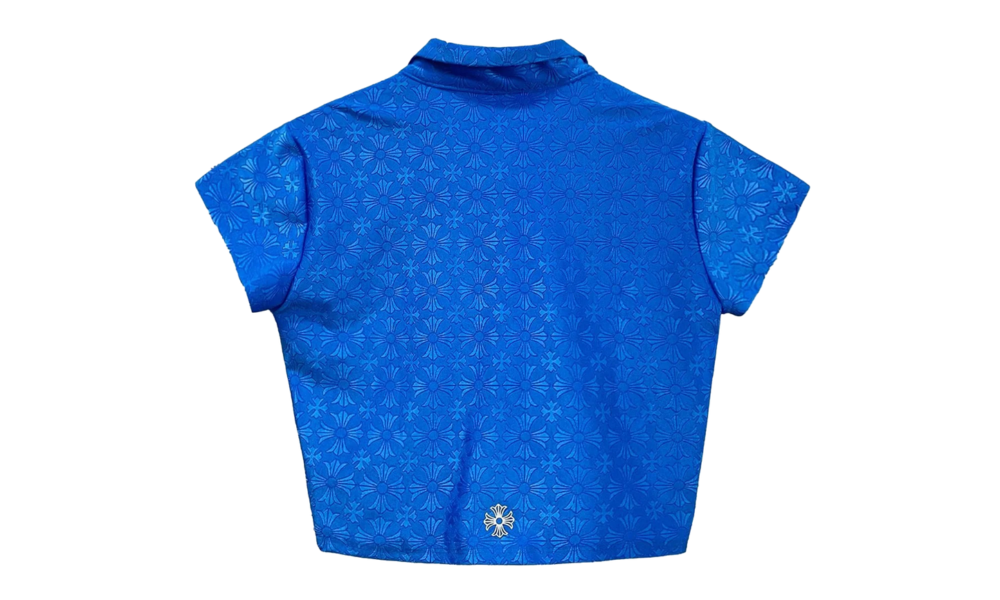 Cross Pattern Polo Tee WMNS "Blue" CHRM0826