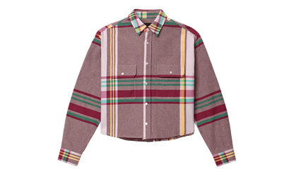 Fade LS Cropped "Purple Plaid" M3012 NPPS226