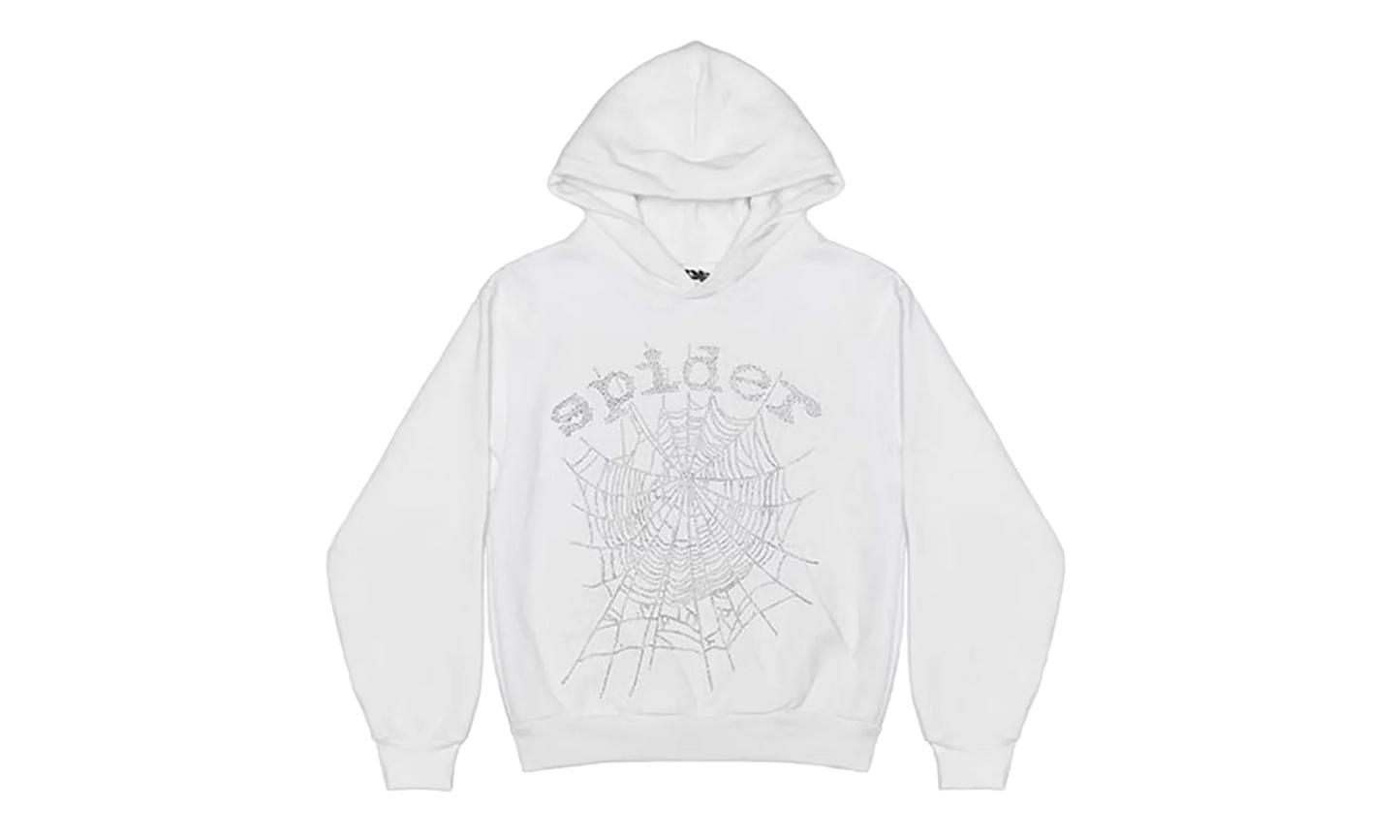 OG Rhinestone Logo Hoodie "White" SP5der340