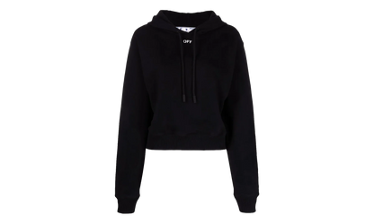 Off Stamp Cropped Hoodie WMNS "Black" OWBB016C99JER0011001
