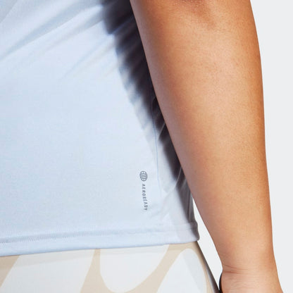 Women's adidas AEROREADY Train Essentials Minimal Branding V-Neck Tee (Plus Size)