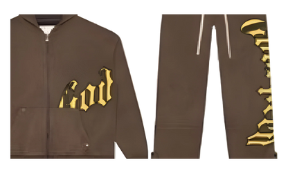 OG Logo Sweatsuit V2 "Washed Charcoal / Yellow" GS016
