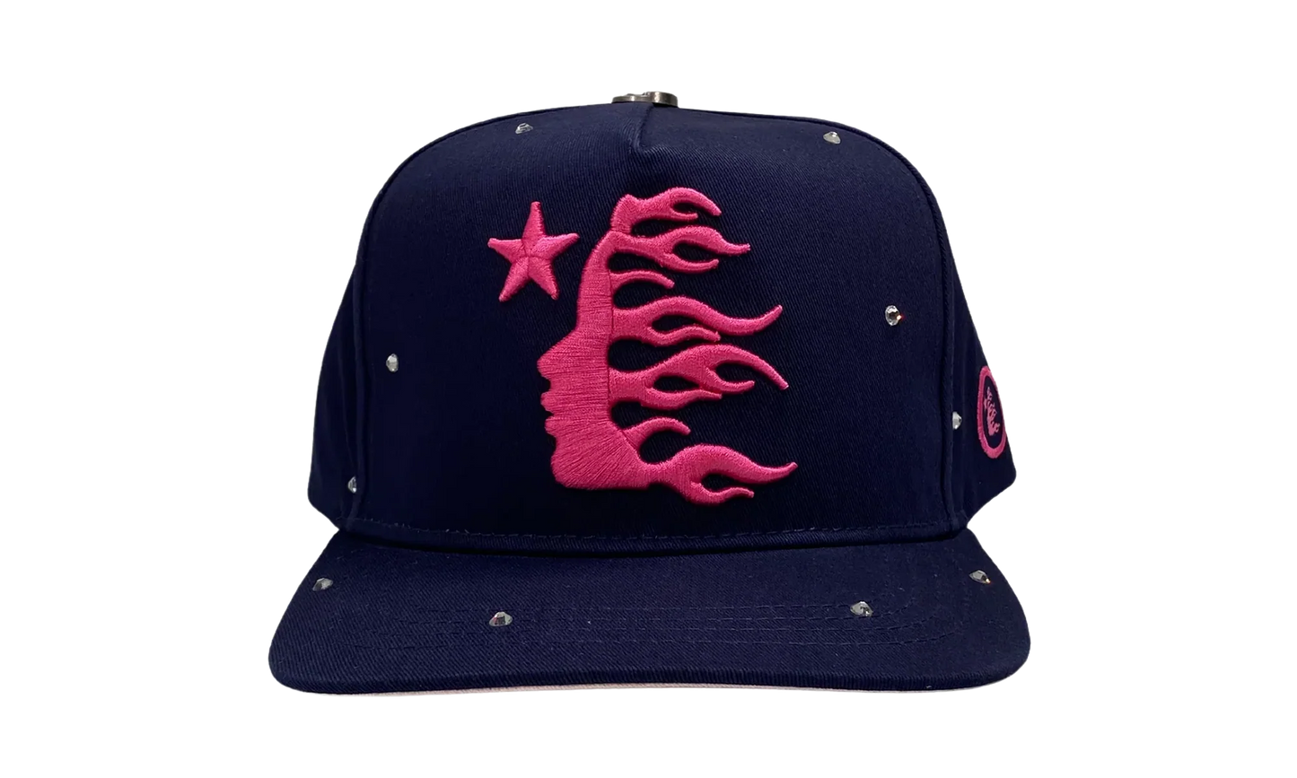 OG Logo Rhinestone Snapback Hat "Navy / Pink" HSR101