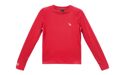 Bad Seed CH Embroidered Bad Long Sleeve T-shirt "Red" CHRM0783