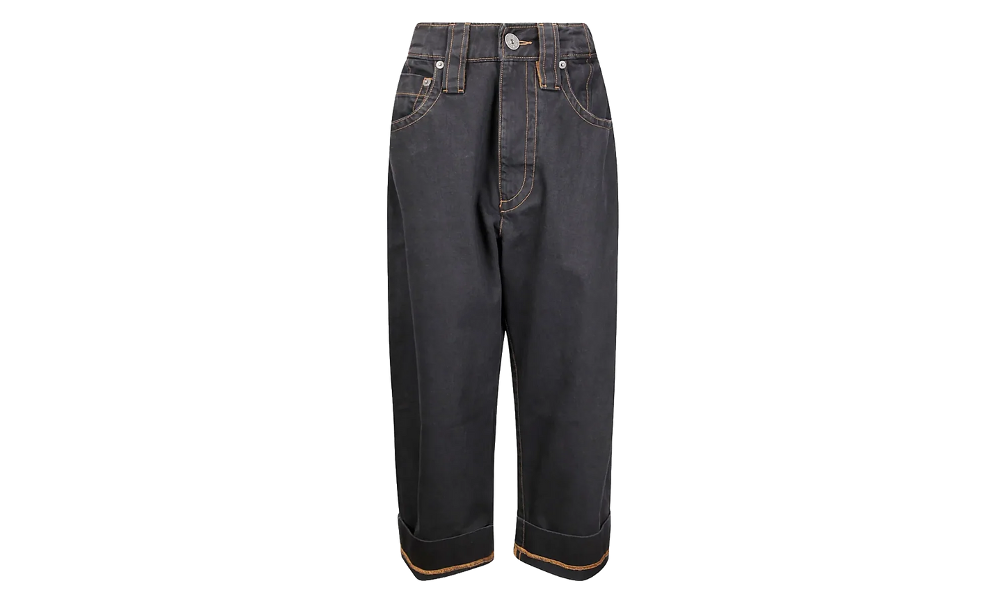 Wide Leg Baby Jeans "Black" VAQ10P003
