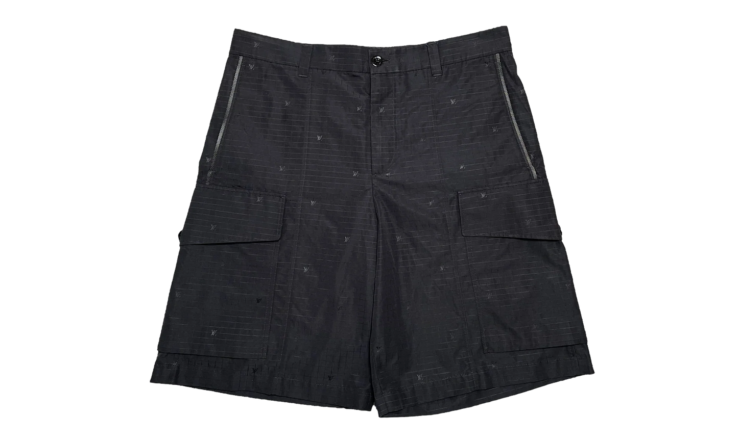 Technical Grid Cargo Shorts "Black" 1ABJI9