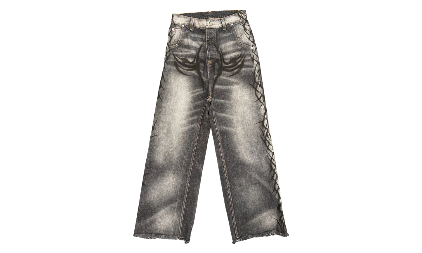 Graffiti Denim Jeans "Black" HSR217