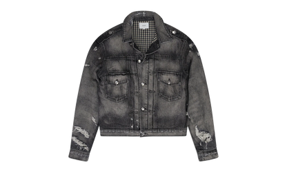Ripped Denim Jacket "Grey" RHDMOTW0066 GRY