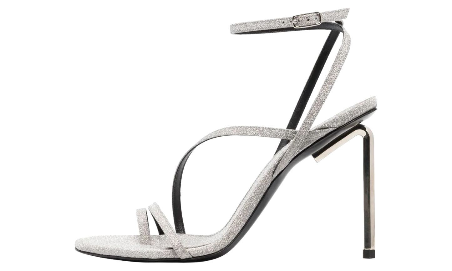 Allen Glitter 110mm Leather Sandals WMNS "Silver" OWIH022T22MAT0027200