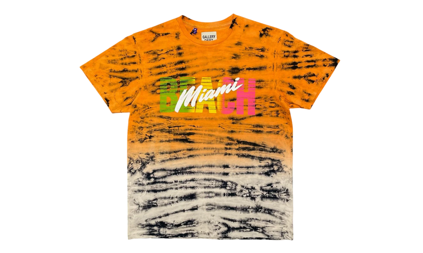 Miami Beach Logo Short Sleeve Tee Shirt "Tie Dye Orange Multi" GDMSBESSTSOB