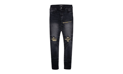MX1 Yellow Bandana Patch Jeans "Faded Black" AMDNSY1154 051