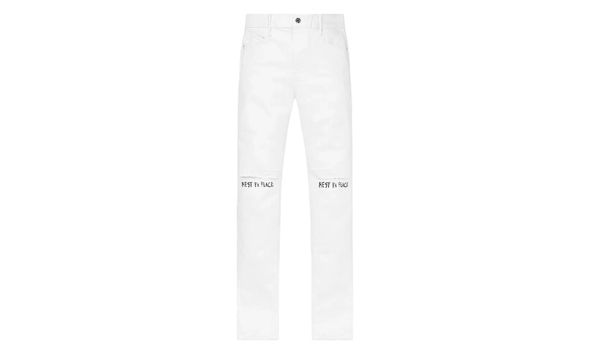 Bryant Rest In Peace Skinny Jeans "White" MF24D624 B1205WTRIP