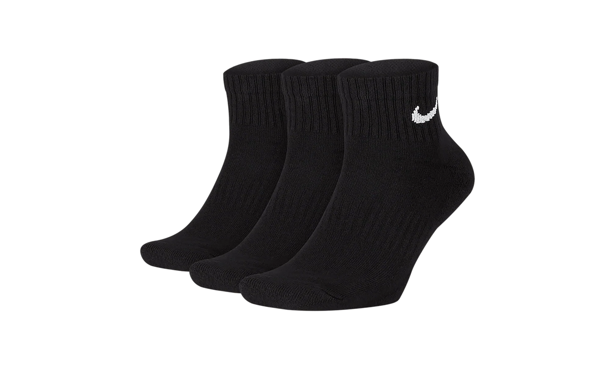 Everyday Cushioned Training Ankle Socks (3 Pairs) "Black / White" SX7667 010