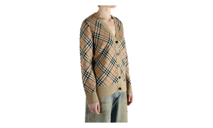 Check Pattern Cardigan WMNS "Sand Beige" 8118365