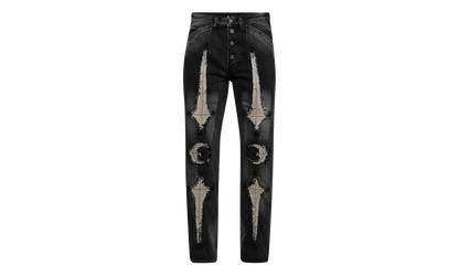 TC Bone Leather Denim Pants "Black" TC25PT2102