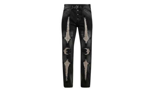 TC Bone Leather Denim Pants "Black" TC25PT2102