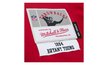 NFL Bryant Young Legacy Jersey "1994 San Francisco 49ers - Scarlet" LGJY3195 SF494BYOSCAR