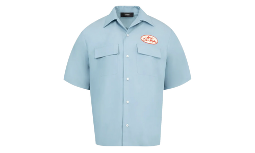 Station Patch Bowling Shirt "Ashley Blue" AMSTCA1150 ASHL