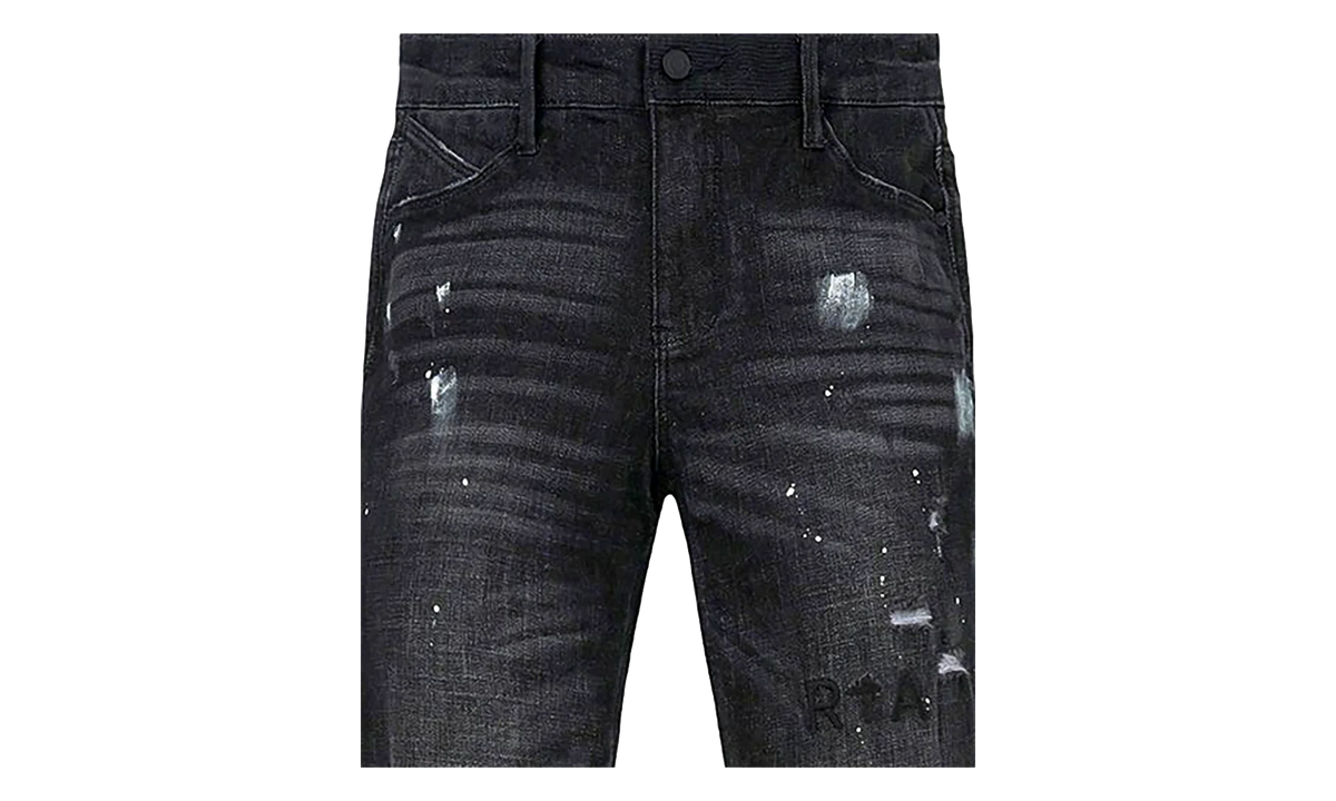 Clayton Distressed Paint Splatter Ripped Jeans "Black" MF24D623 B1182CHSPL