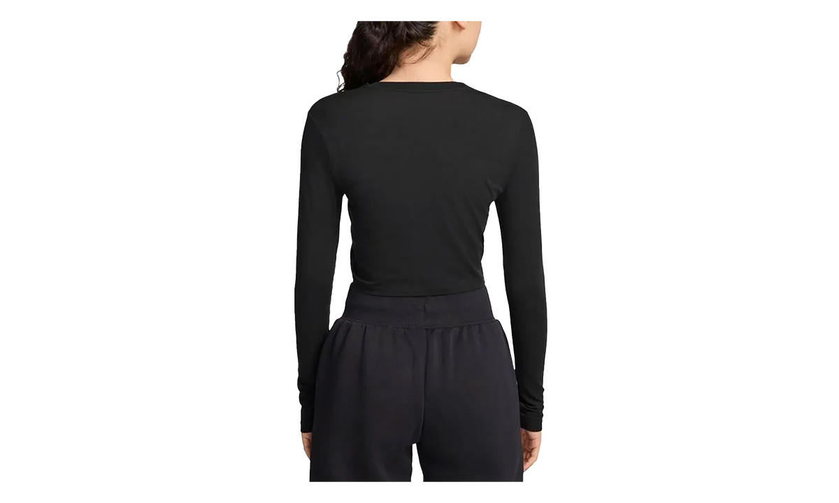 Sportswear Chill Knit Slim LS Cropped Top WMNS "Black" HF5322 010