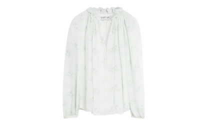 SILK FLARE SLEEVE BLOUSE "Mint" RW TO0114 5672 E23 401