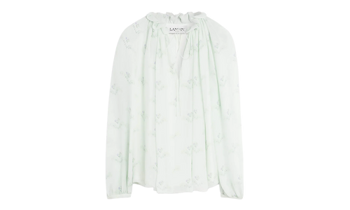 SILK FLARE SLEEVE BLOUSE "Mint" RW TO0114 5672 E23 401