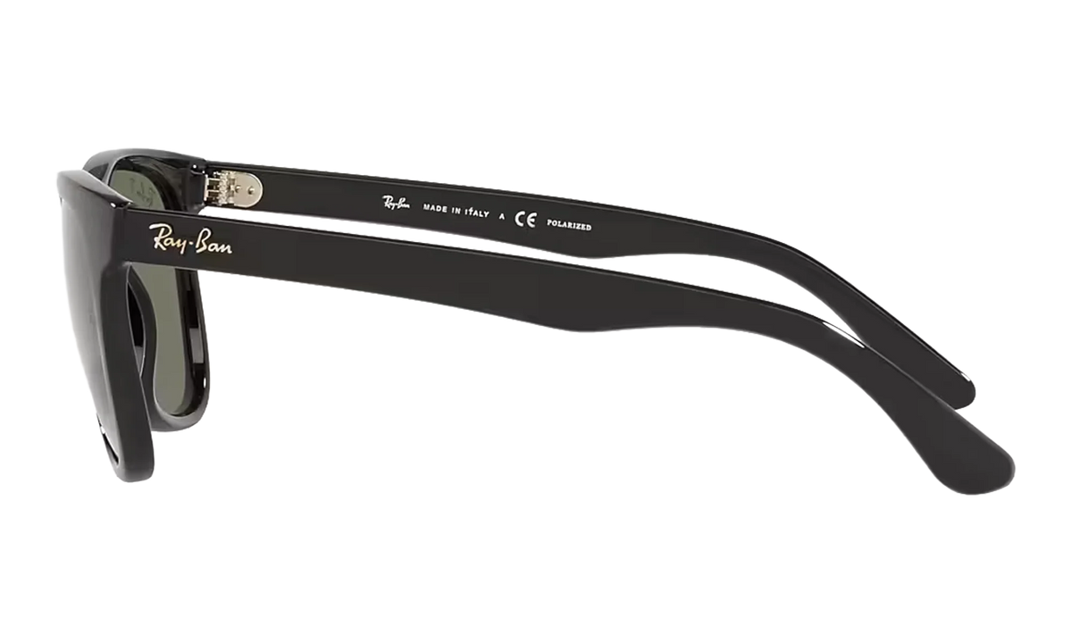 Square Polarized Sunglasses "Polished Black" RB4184-601-9A_54