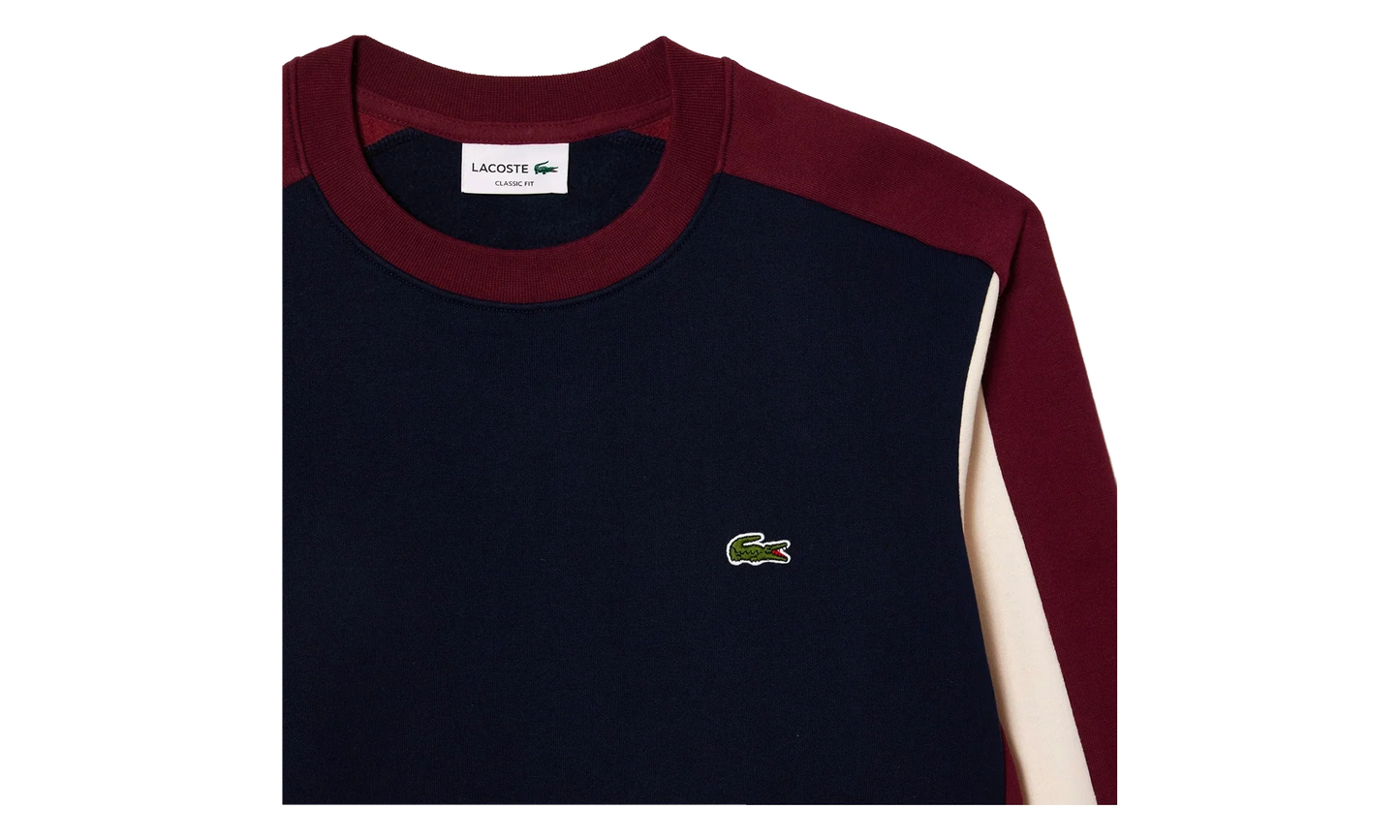 Brushed Fleece Colourblock Sweatshirt "Navy / Zinfandel" SH1299 PIG
