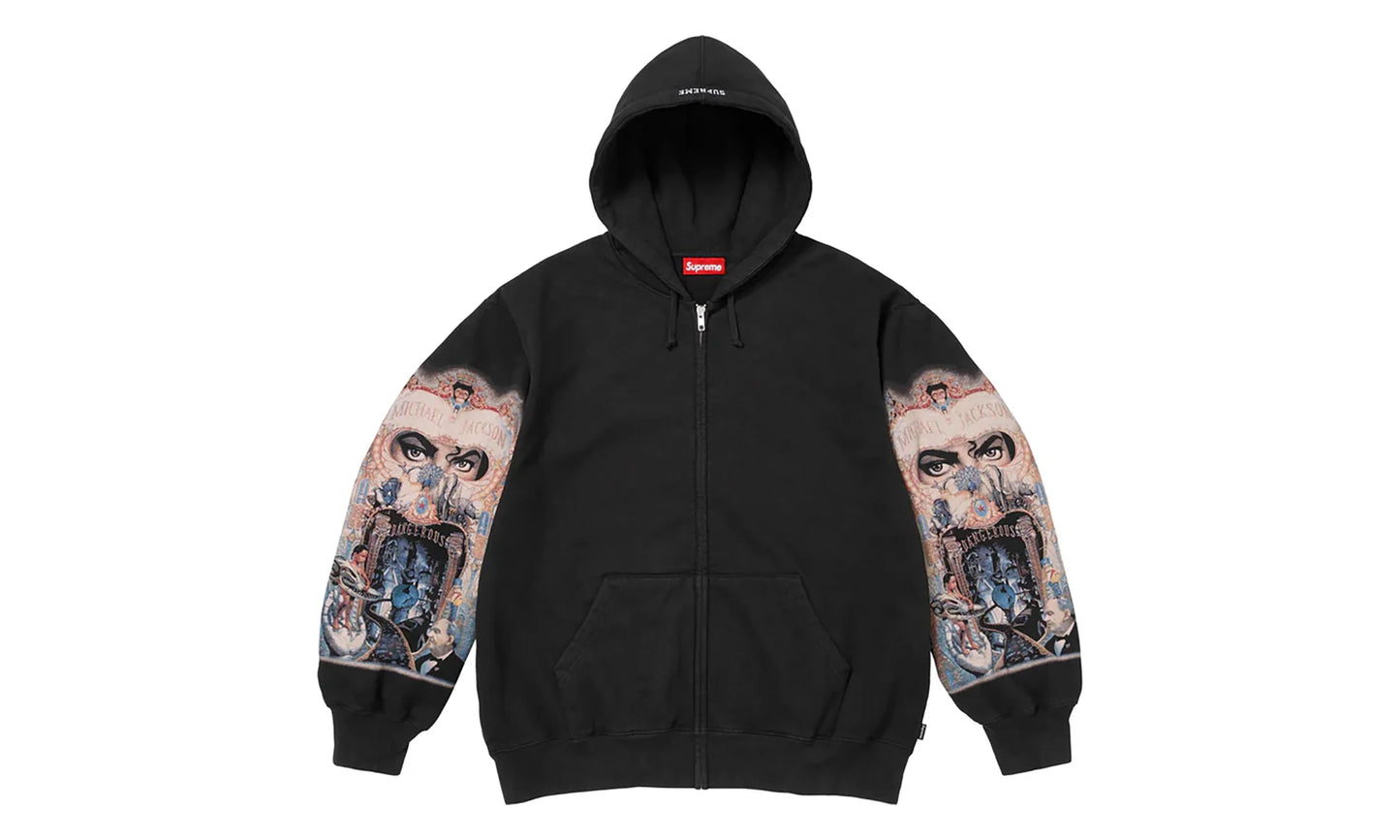 Michael Jackson® Dangerous ZipUp Hooded Sweatshirt "FW25 - Black" SU26848