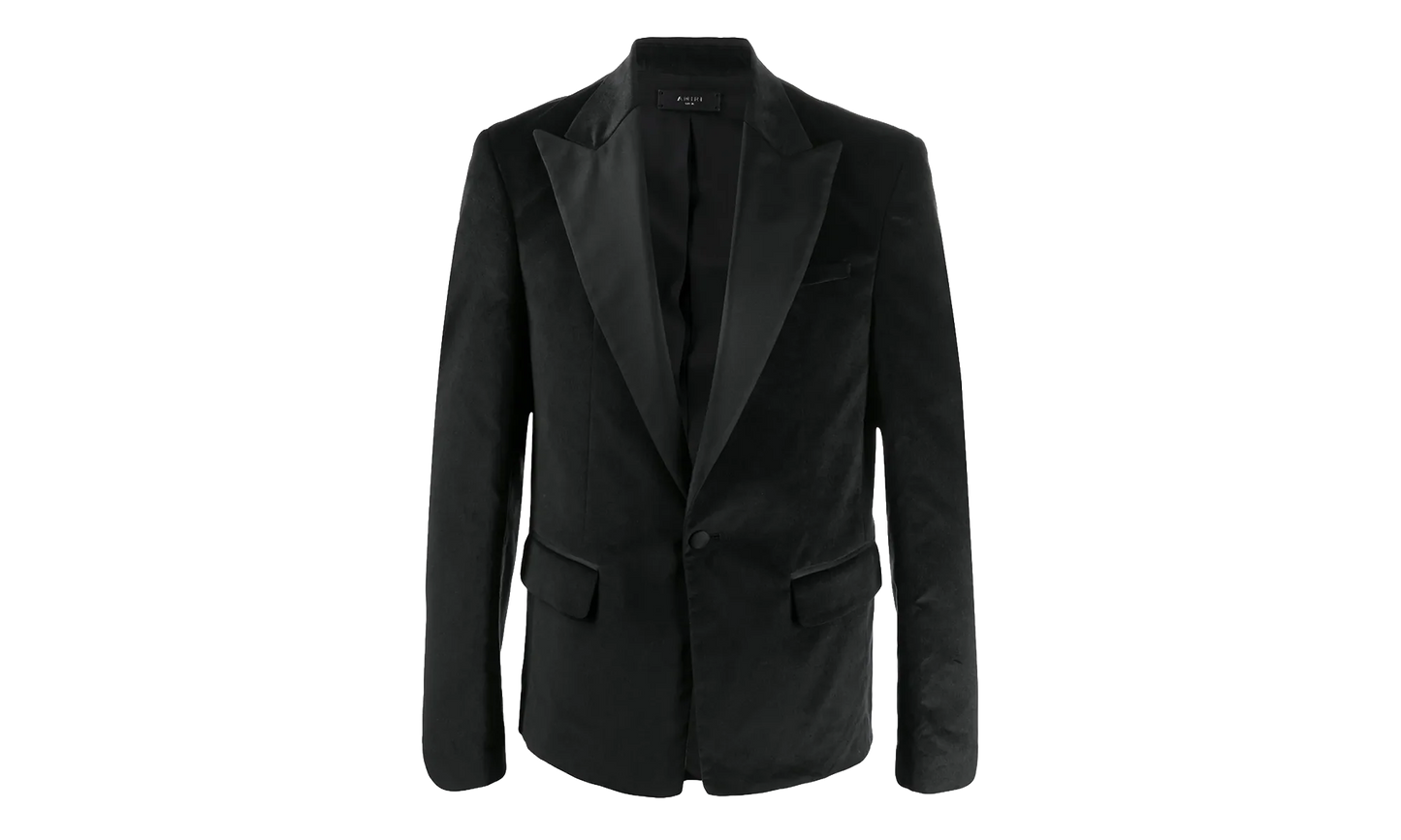 Velvet Blazer Sport Coat "Black" Y0M12174VE BLK