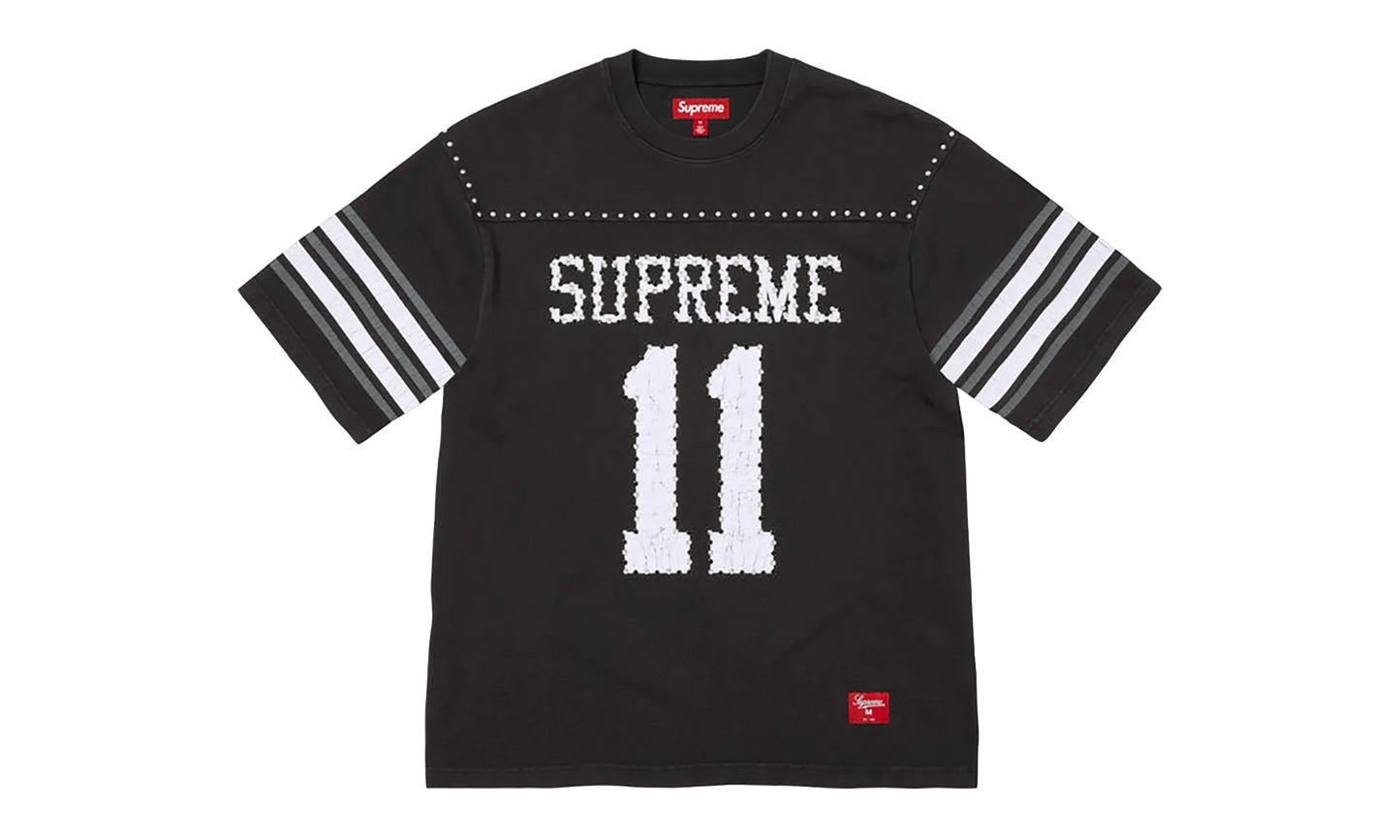 Studded S/S Football Top "SS26 - Black" SU27035