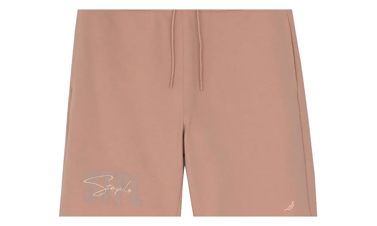 Script Embroidered Sweatshort "Khaki" 33FC94B8