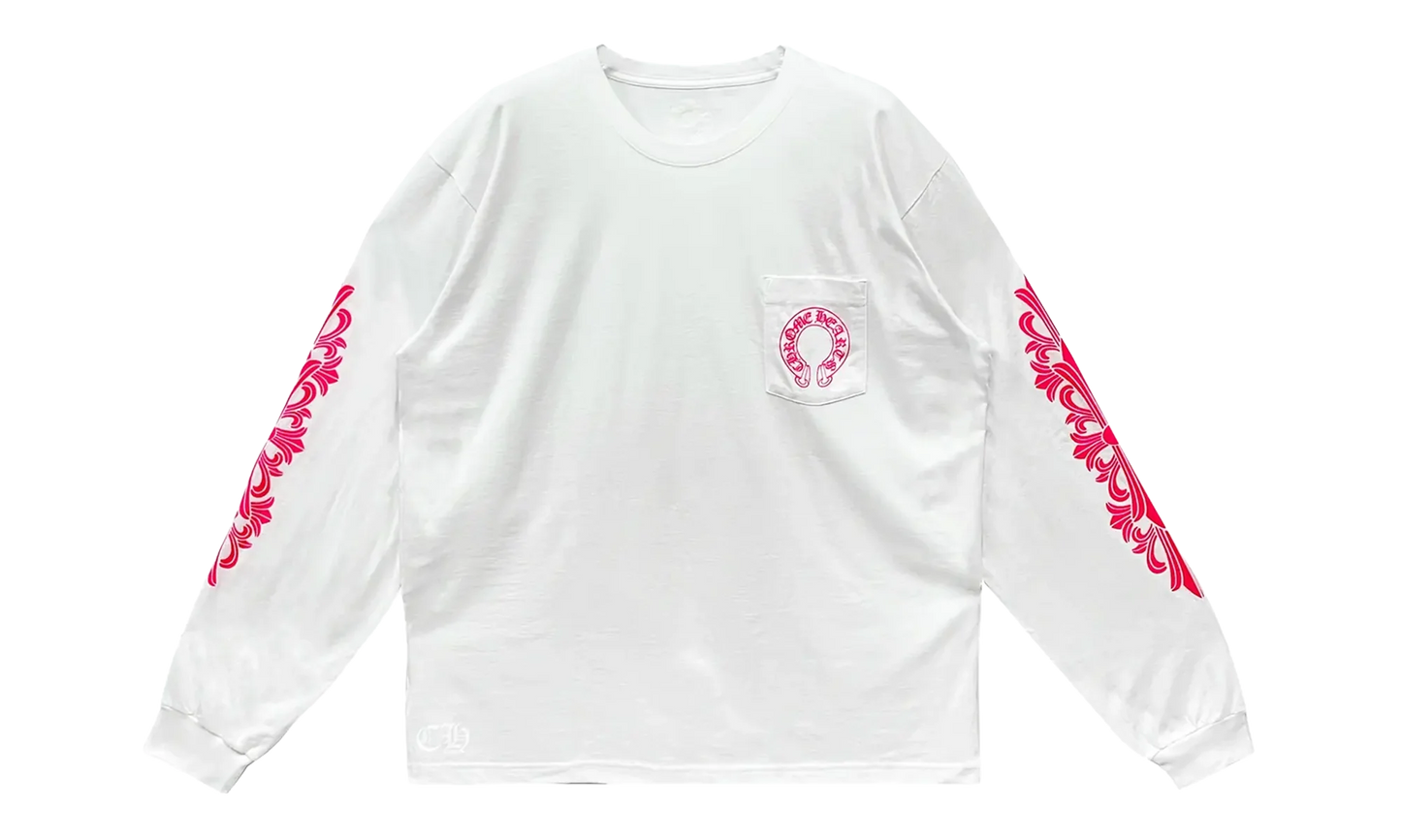 Classic Horseshoe Long Sleeve T-shirt "Pink/White" CHRM0799