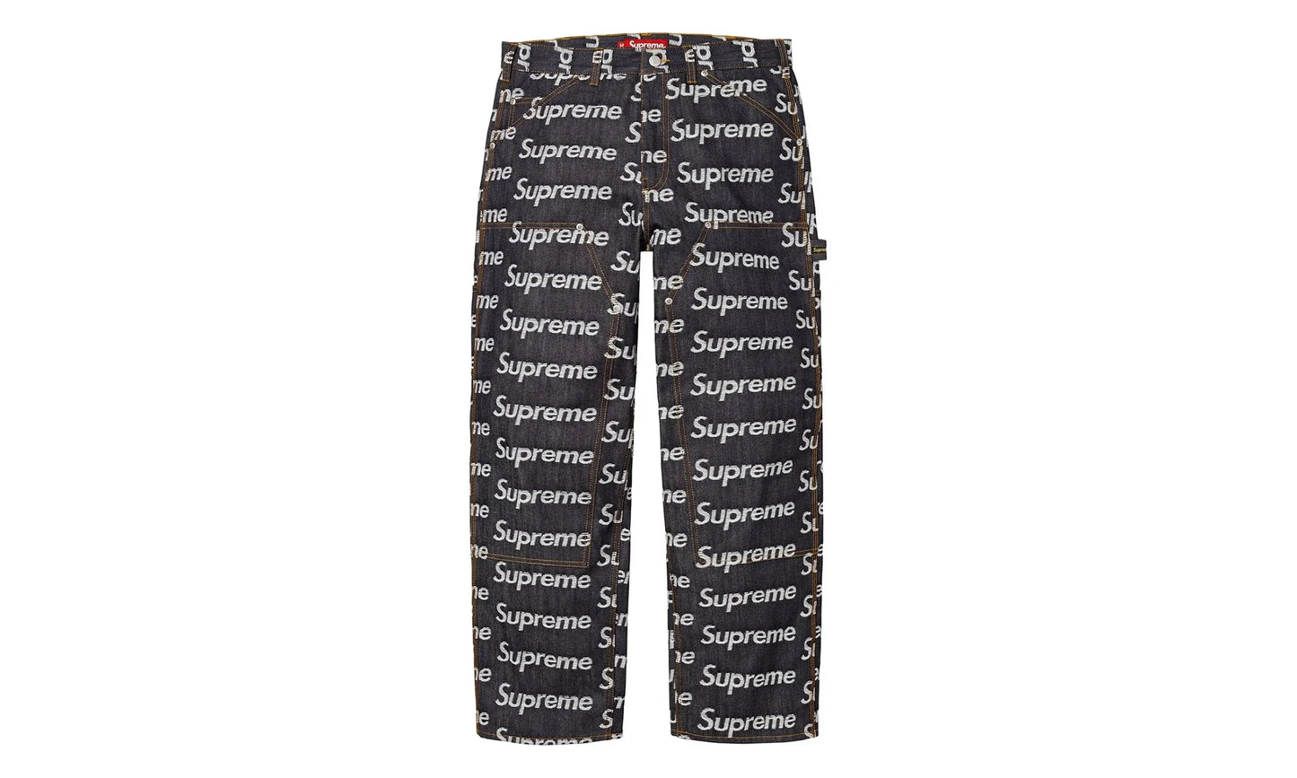 Jacquard Logos Double Knee Denim Painter Jeans "FW25 - Rigid Indigo" SU26912