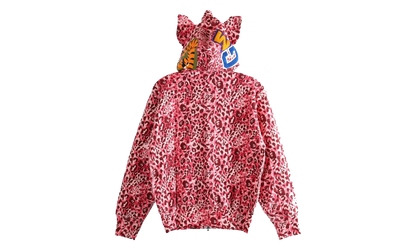 Wild Leopard Pattern Milo Shark Full Zip Hoodie WMNS "Pink Camo" 2L80215001 PNK