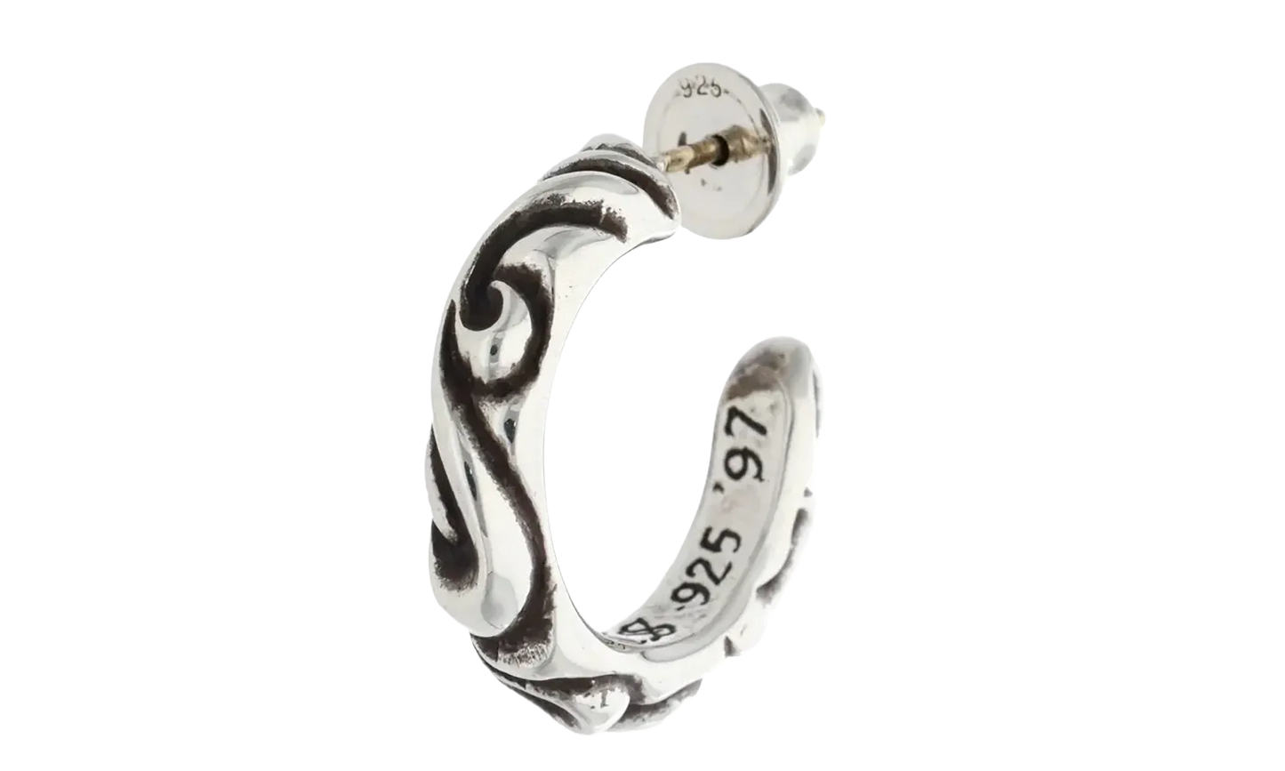 Scroll Hoop Earring "Silver" CHRM0805