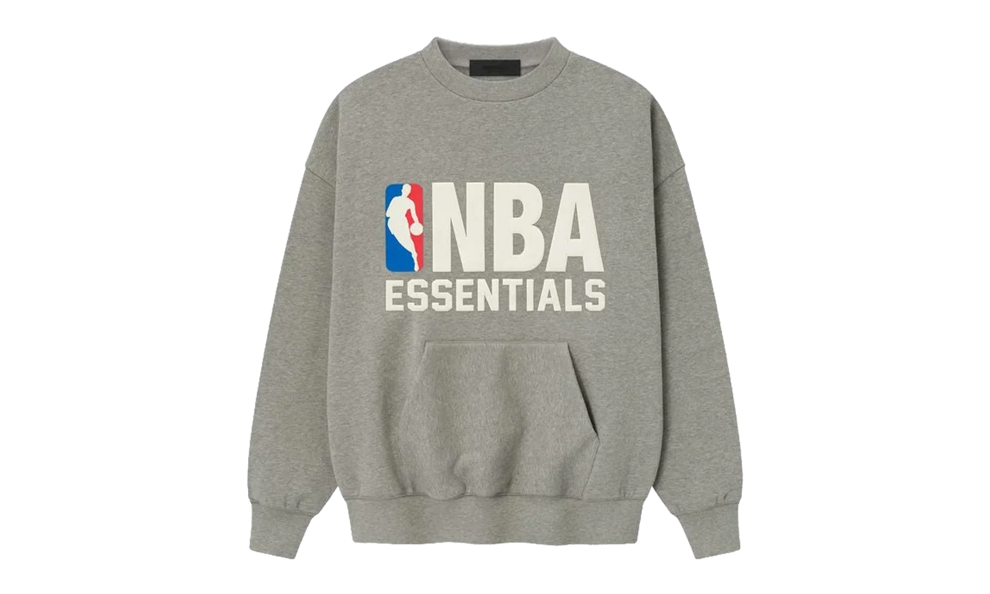 NBA SPORTS FIT CREWNECK SWEATSHIRT "CONCRETE HEATHER" 192NB256502F