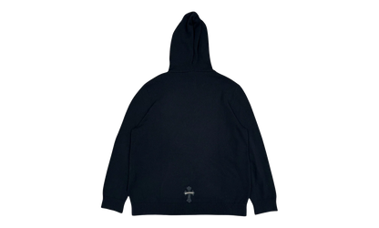 Leather Cross Patch Cashmere Hoodie "Black" CHRM1123