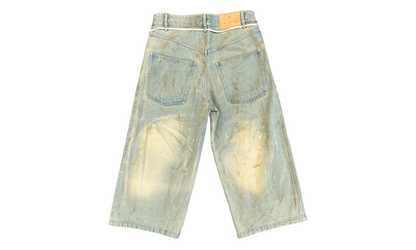 Long Denim Shorts "Light Blue Dirt Fade Out" 261 MST055 FADEBLU