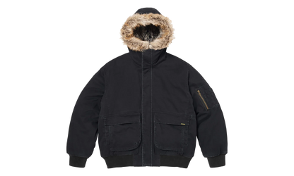 Reversible Faux Fur Hooded Work Jacket "SS26 - Black" SU27011