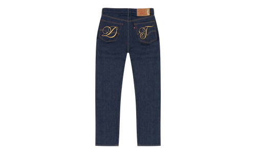 DT Metallic Gold Script 501 "Selvedge" DT398