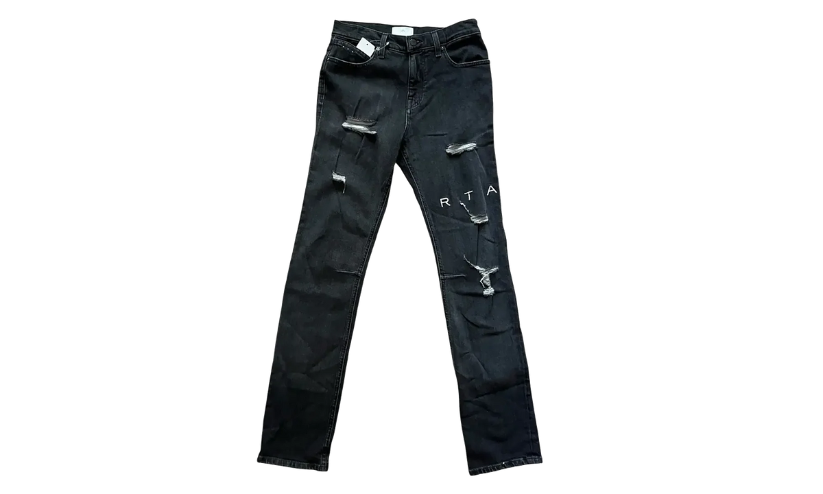Distressed Stretch Slim-Fit Jeans "Black Savanna" MH24D615 B1405BKSAV