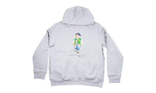 Letterman Bear Fleece Hoodie "Grey" 710953719001