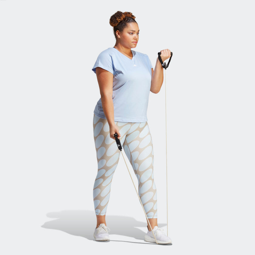 Women's adidas AEROREADY Train Essentials Minimal Branding V-Neck Tee (Plus Size)
