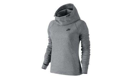 Tech Fleece Hoodie WMNS "Charcoal Heather / Black" 683798 091