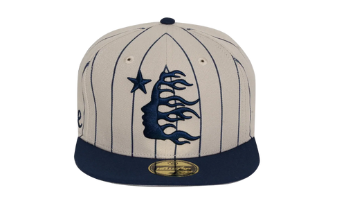 Path To Paradise Baseball Fitted Hat "White / Blue" HSR112